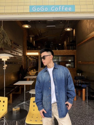 Classic Denim Shirt Jacket - Medium Blue view 4