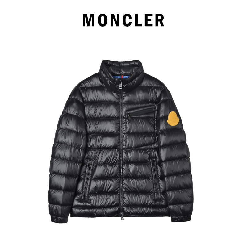 Moncler 25FW Chest Diagonal Zip Down Jacket Black