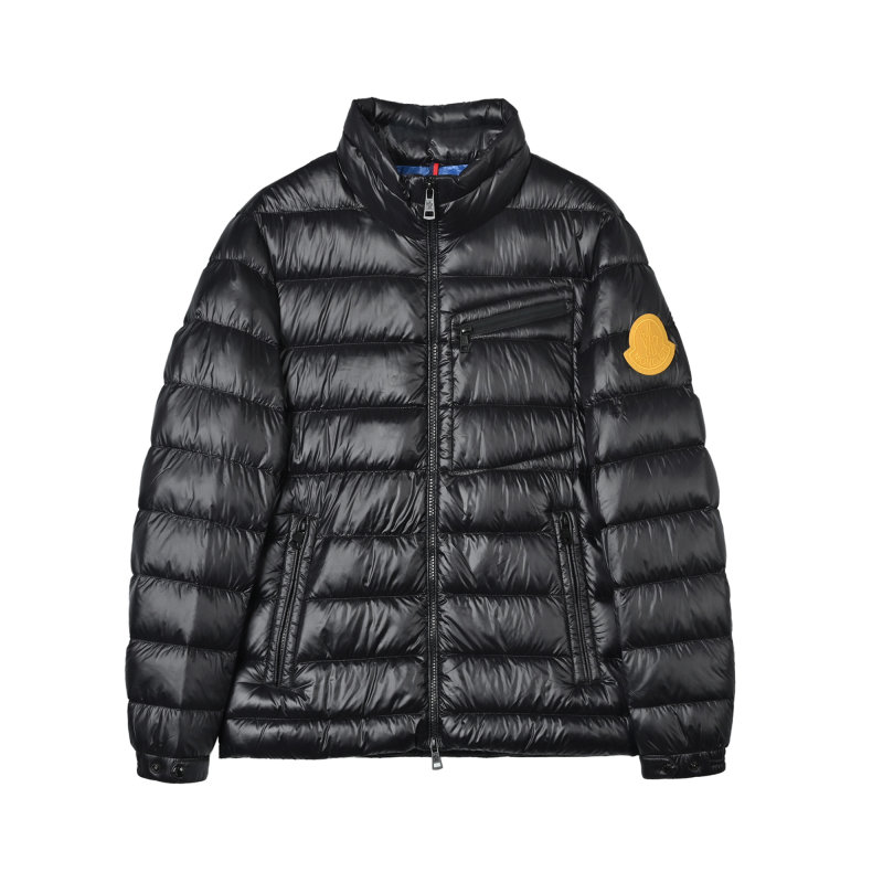 Black Quilted Puffer Down Jacket view