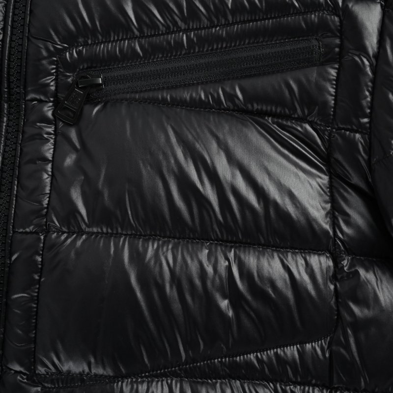Black Quilted Puffer Down Jacket view
