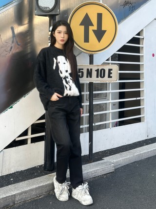 Black Premium Straight Leg Jeans view 3
