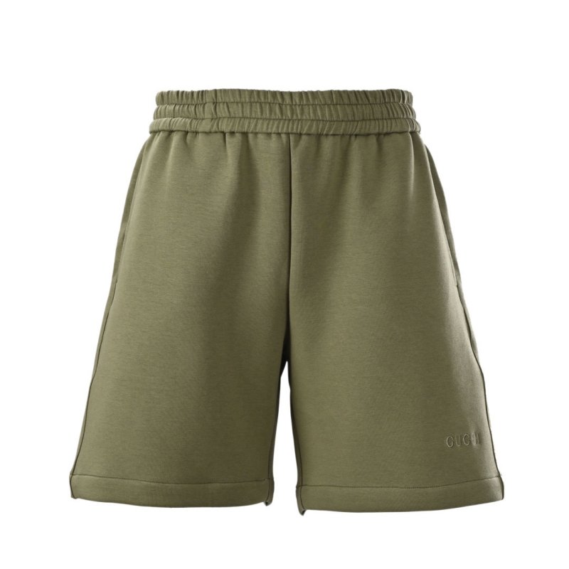 Gucci Olive Green Logo Shorts view