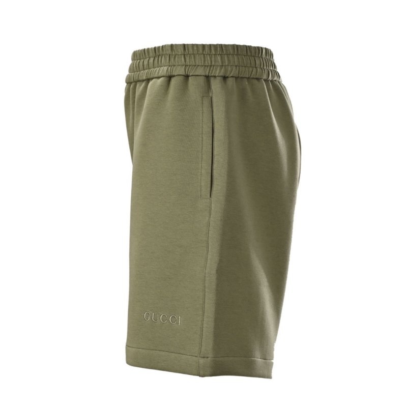 Gucci Olive Green Logo Shorts view