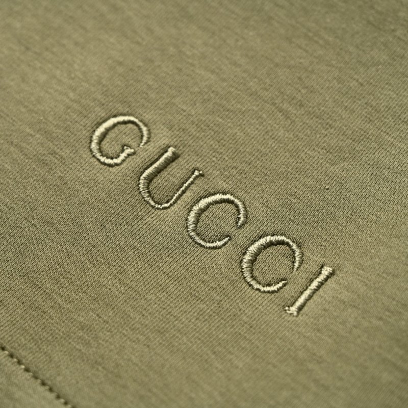 Gucci Olive Green Logo Shorts view