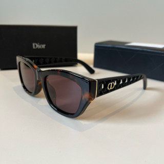 Dior Tortoiseshell Cat-Eye Sunglasses with CD Logo view 3