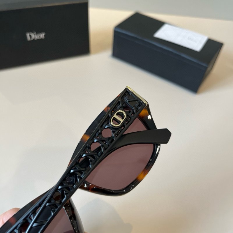 Dior Tortoiseshell Cat-Eye Sunglasses with CD Logo view