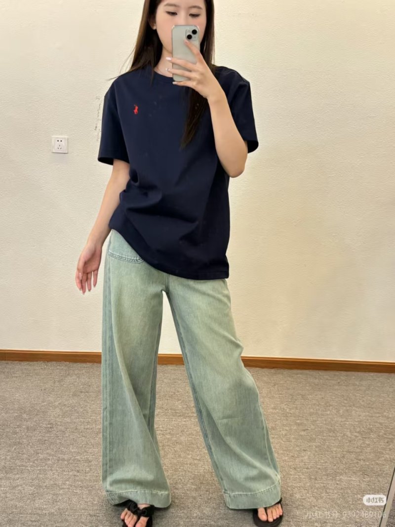 Ralph Lauren Pony Logo Navy Crew Neck T-Shirt view