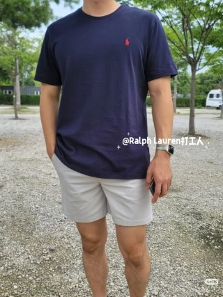 Ralph Lauren Pony Logo Navy Crew Neck T-Shirt view 5