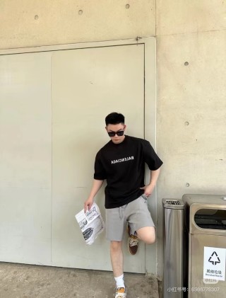 Essentials Black Logo T-Shirt view 6