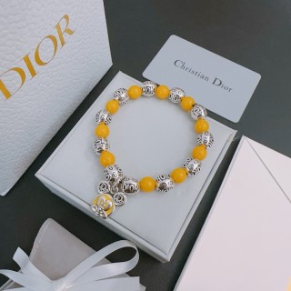 Dior Agate Bead Thai Silver Style Bracelet - Yellow view 2