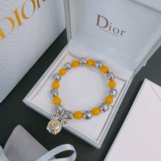 Dior Agate Bead Thai Silver Style Bracelet - Yellow view 3