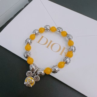 Dior Agate Bead Thai Silver Style Bracelet - Yellow view 5
