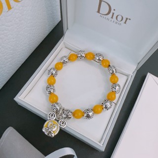 Dior Agate Bead Thai Silver Style Bracelet - Yellow view 6