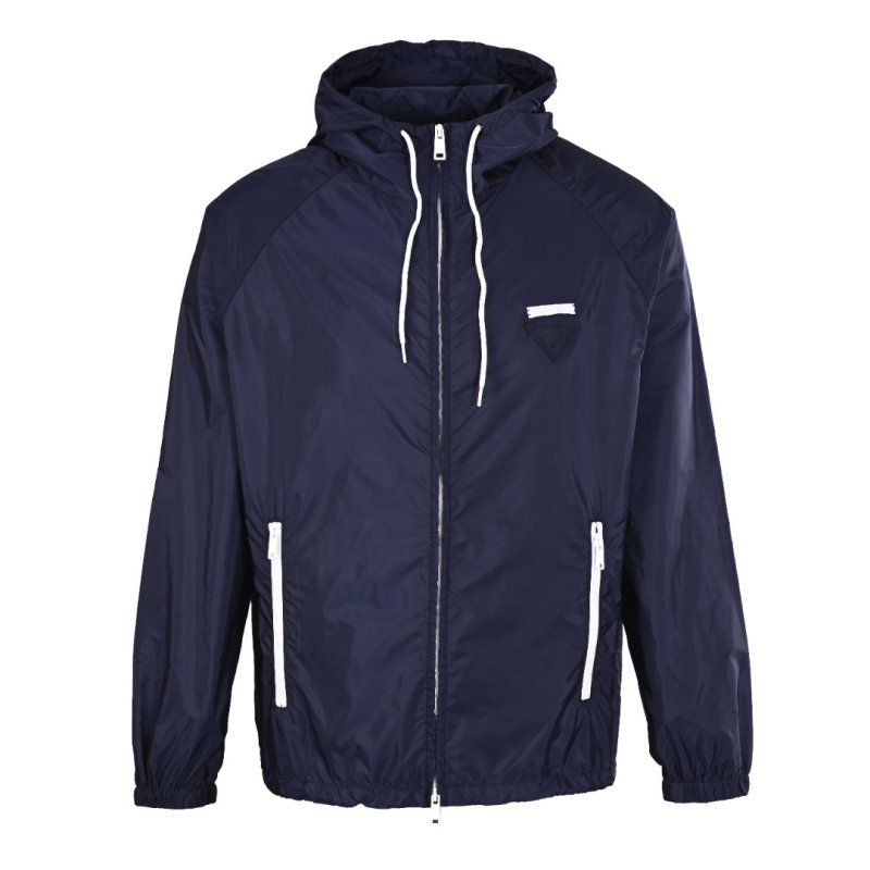 Stone Island Navy Nylon Hooded Windbreaker Jacket view