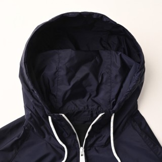 Stone Island Navy Nylon Hooded Windbreaker Jacket view 10