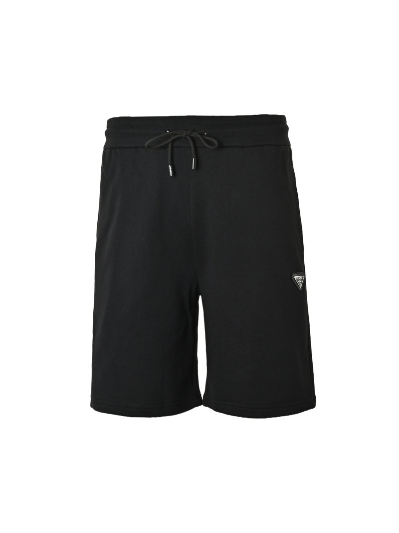 Prada Black Technical Shorts with Triangle Logo view