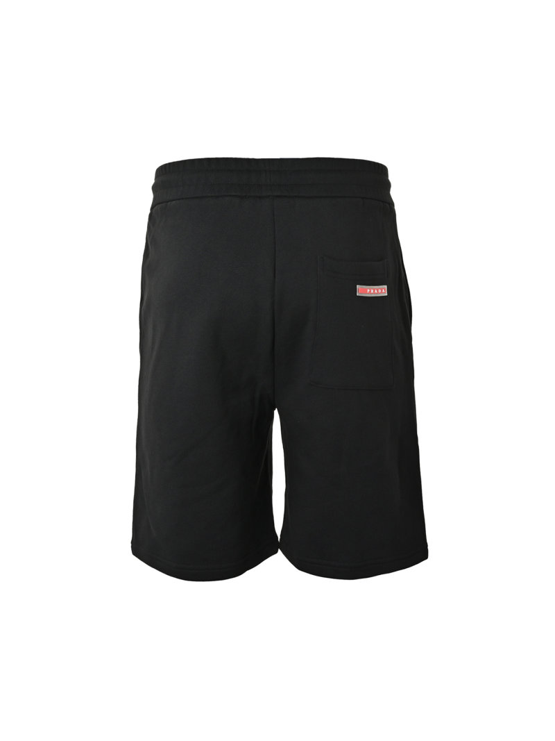 Prada Black Technical Shorts with Triangle Logo view