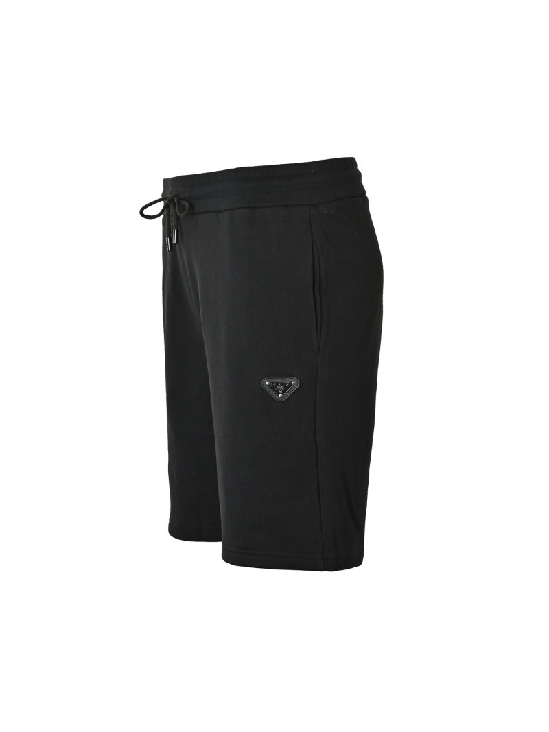 Prada Black Technical Shorts with Triangle Logo view