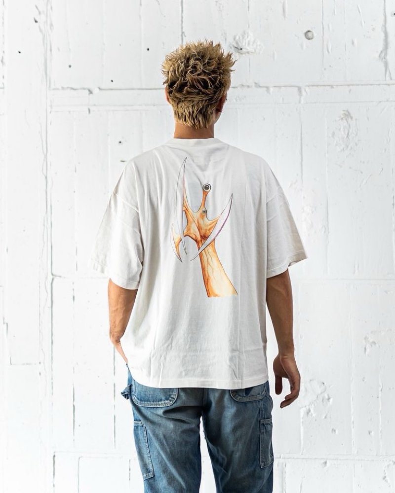 White Graphic Print Short Sleeve T-Shirt view
