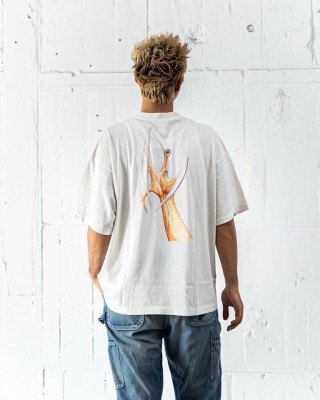 White Graphic Print Short Sleeve T-Shirt view 2