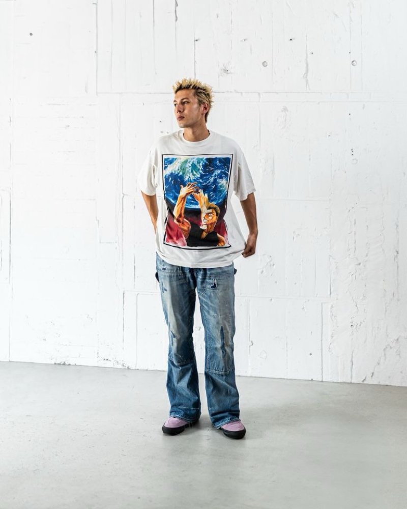 White Graphic Print Short Sleeve T-Shirt view