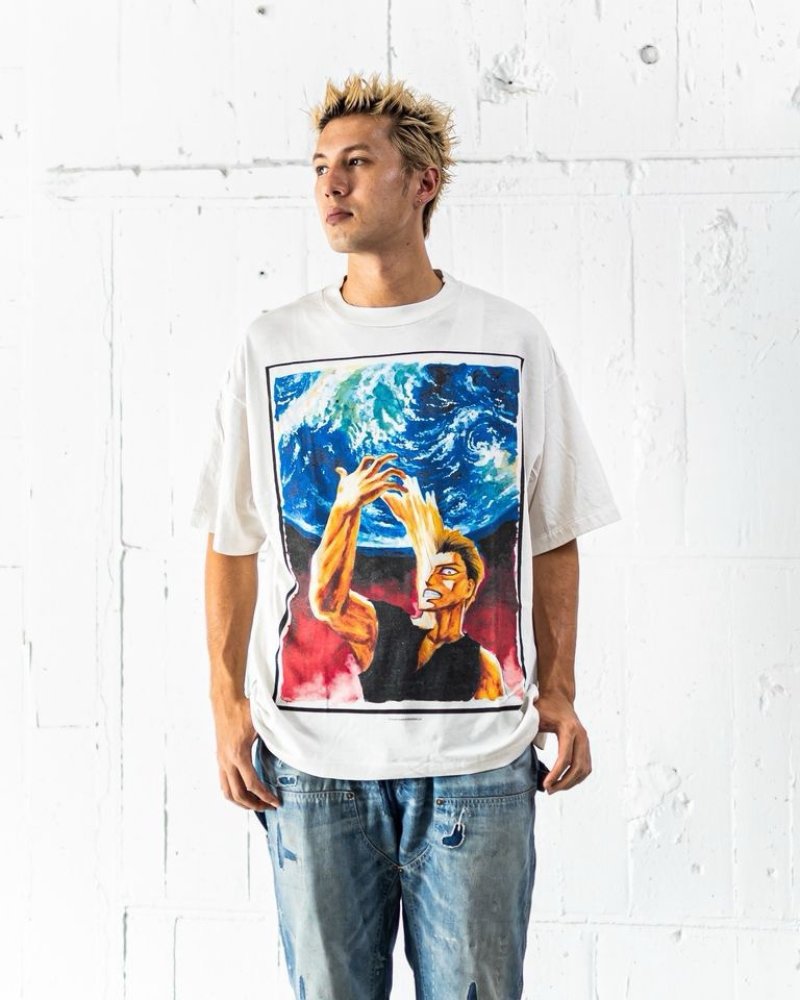 White Graphic Print Short Sleeve T-Shirt view