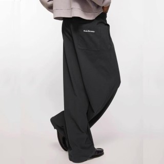 Acne Studios Black Wide-Leg Trousers view 3