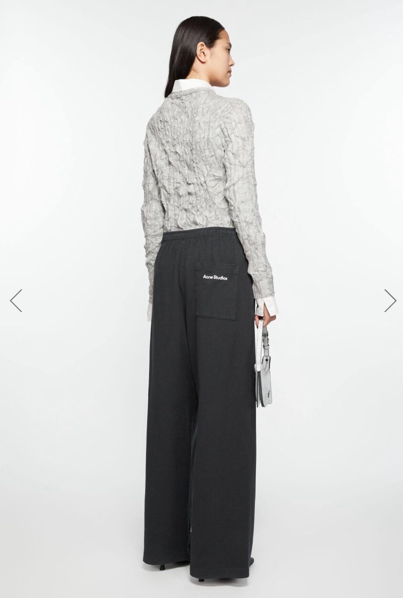 Acne Studios Black Wide-Leg Trousers view