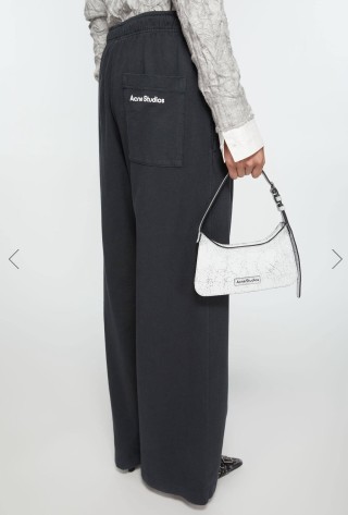 Acne Studios Black Wide-Leg Trousers view 6