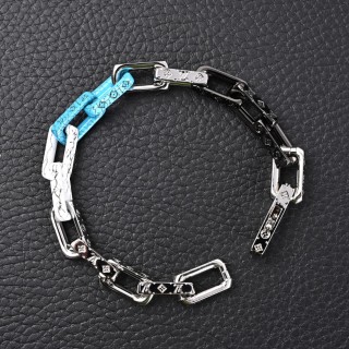 Louis Vuitton Monogram Chain Marble Link Bracelet Blue/White view 1