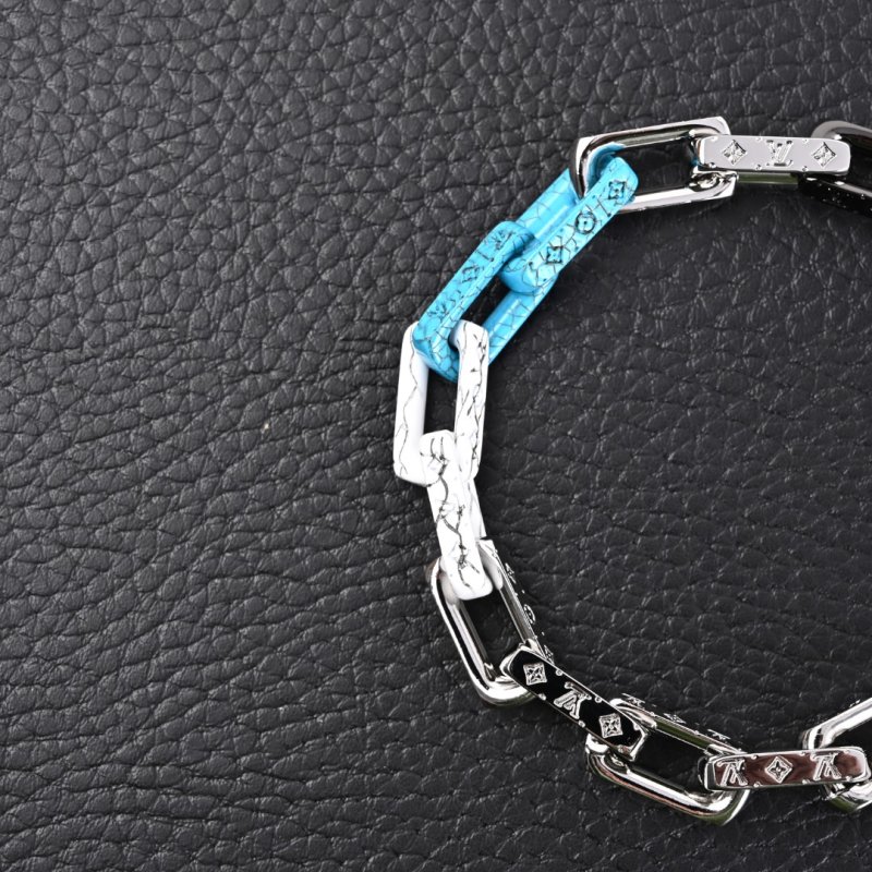 Louis Vuitton Monogram Chain Marble Link Bracelet Blue/White view