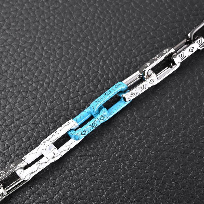 Louis Vuitton Monogram Chain Marble Link Bracelet Blue/White view
