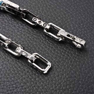 Louis Vuitton Monogram Chain Marble Link Bracelet Blue/White view 4