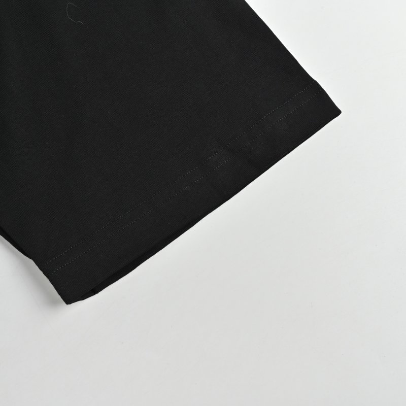 Black Graphic Print T-Shirt with Technical Design view