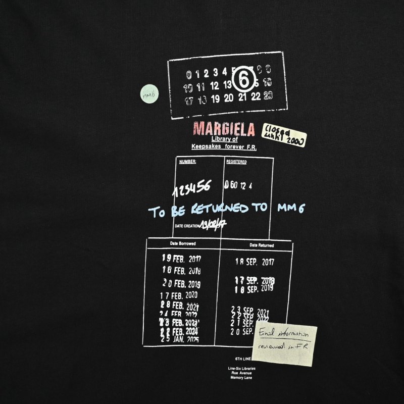 Black Graphic Print T-Shirt with Technical Design view