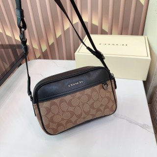Coach Monogram Camera Crossbody Bag Black view 4