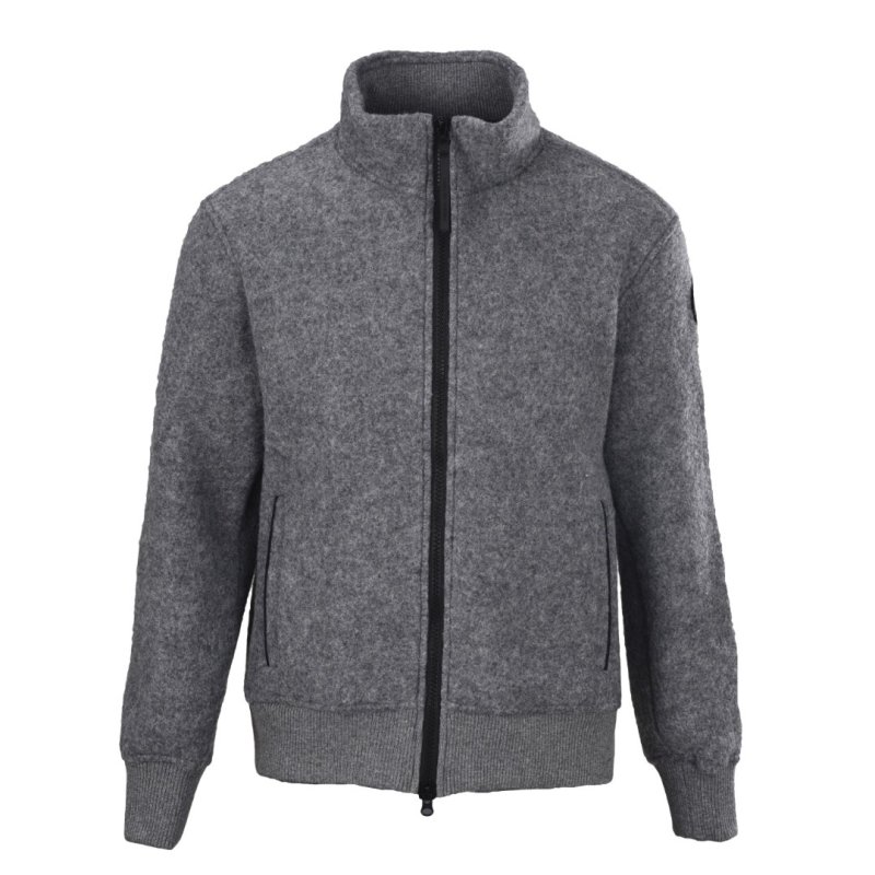 Moncler Grey Wool Zip Jacket view