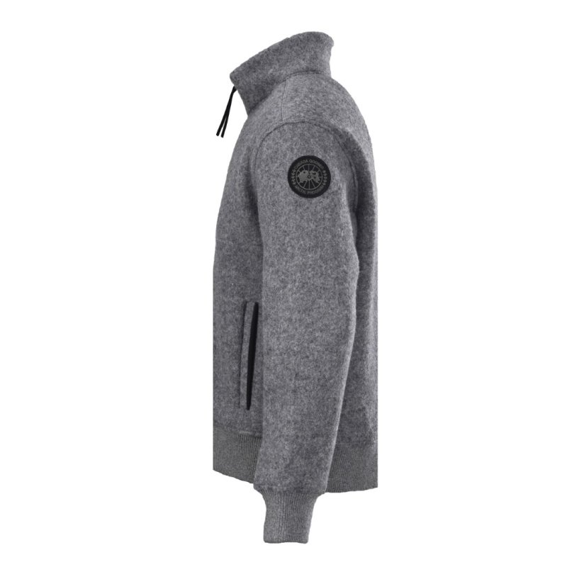 Moncler Grey Wool Zip Jacket view