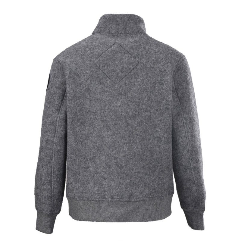 Moncler Grey Wool Zip Jacket view