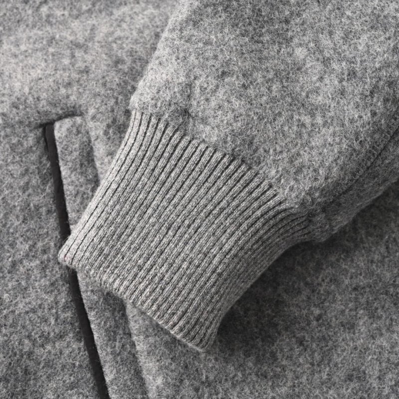 Moncler Grey Wool Zip Jacket view