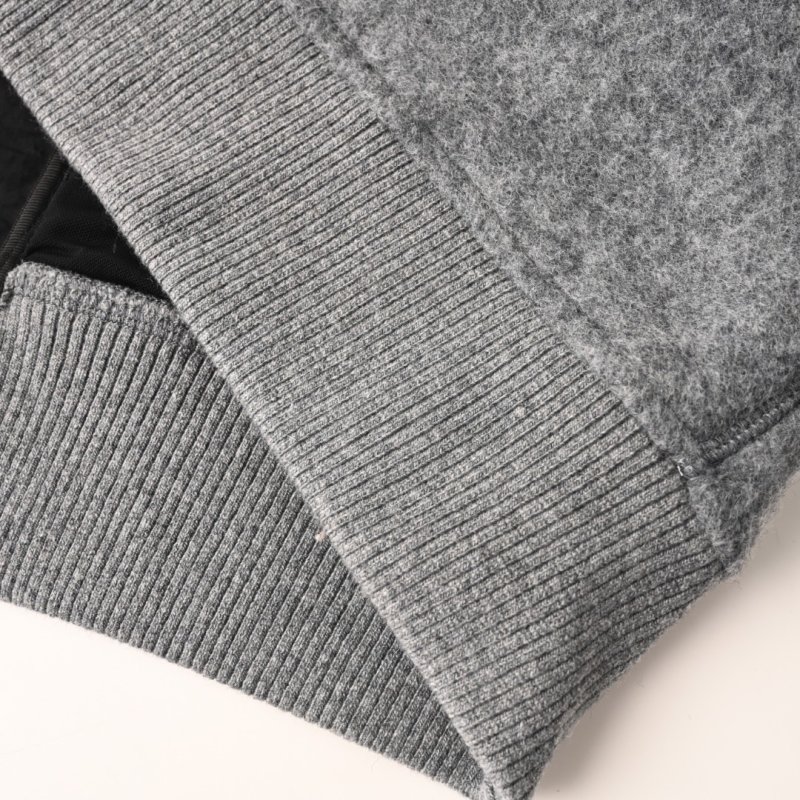Moncler Grey Wool Zip Jacket view