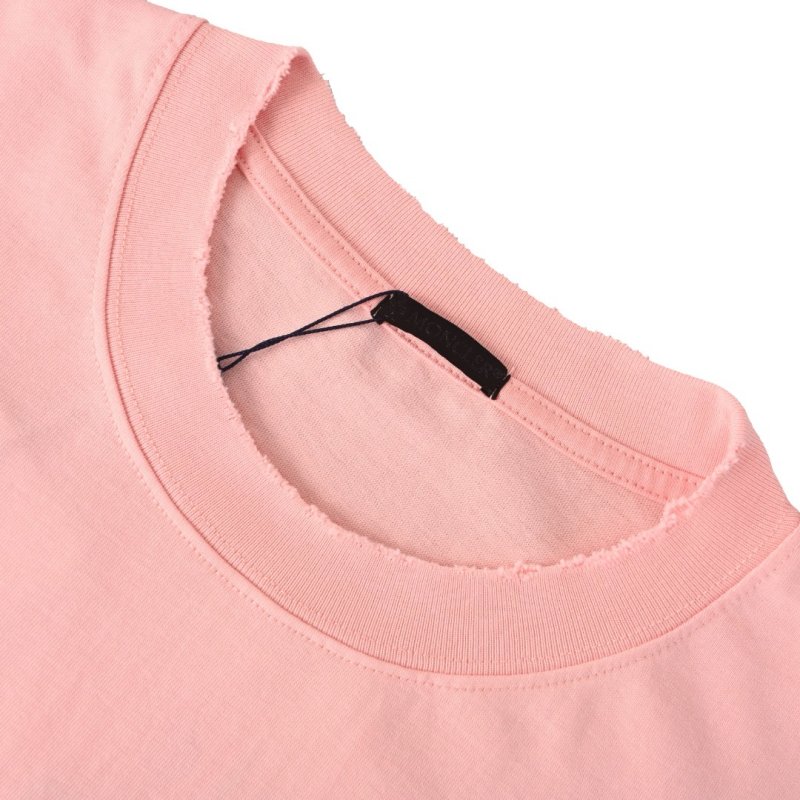 Pink Muscle T-Shirt with Blue Script Logo view