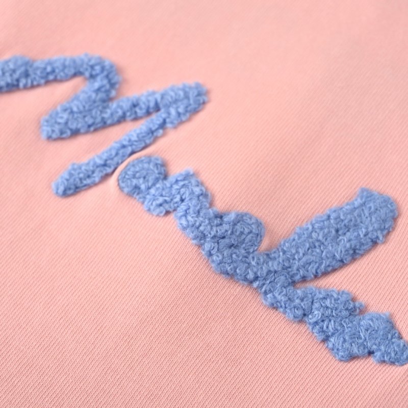 Pink Muscle T-Shirt with Blue Script Logo view