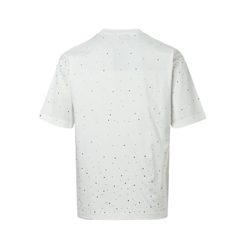 Balenciaga White Speckled Logo T-Shirt view