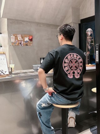 Chrome Hearts Black Graphic Short Sleeve T-Shirt view 3