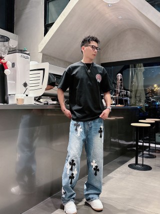 Chrome Hearts Black Graphic Short Sleeve T-Shirt view 6