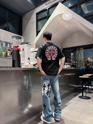 Chrome Hearts Black Graphic Short Sleeve T-Shirt view 9