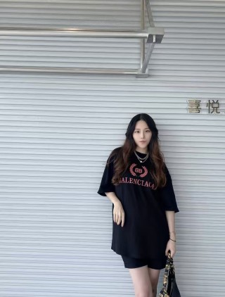 Balenciaga BB Laurel Embroidered Black T-Shirt view 7