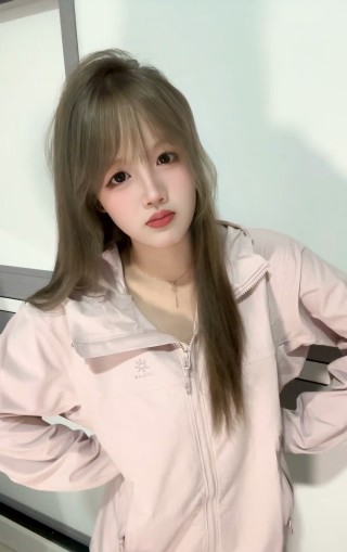 Pink Windbreaker Hooded Jacket Women view 6