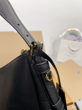 Prada Black Leather Shoulder Bag view 8